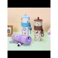 Botol Minum Termos Karakter Cute 500ml - Tumbler Sedotan Anak & Remaja Lucu Premium
